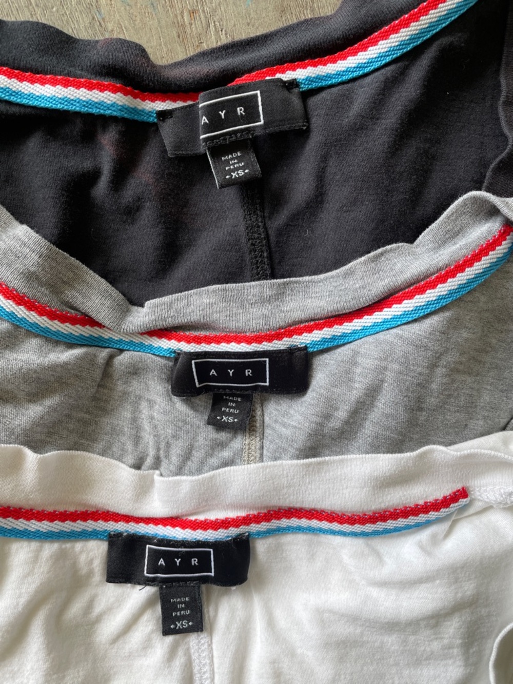 AYR V-Neck Tshirts — White, Black & Gray Pack of 3 XS - Picture 2 of 8